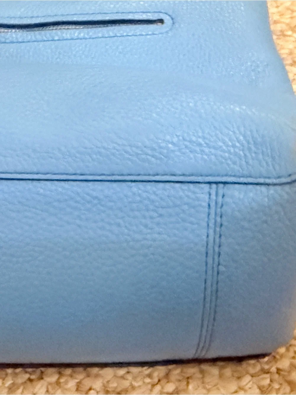 kate spade Sky Blue Leather Shoulder Bag with Tassel